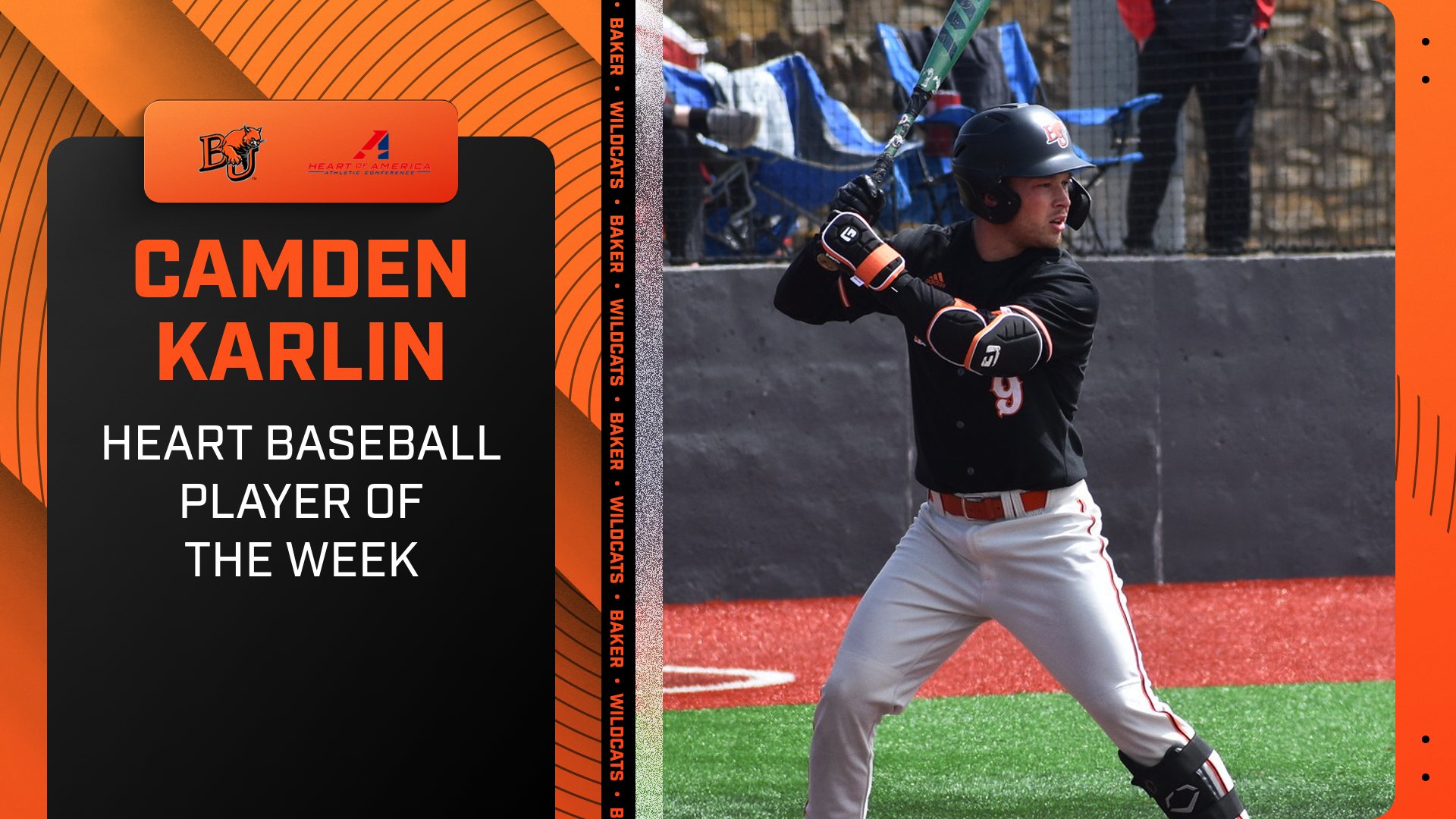 Karlin Earns Heart Baseball Player of the Week Honors