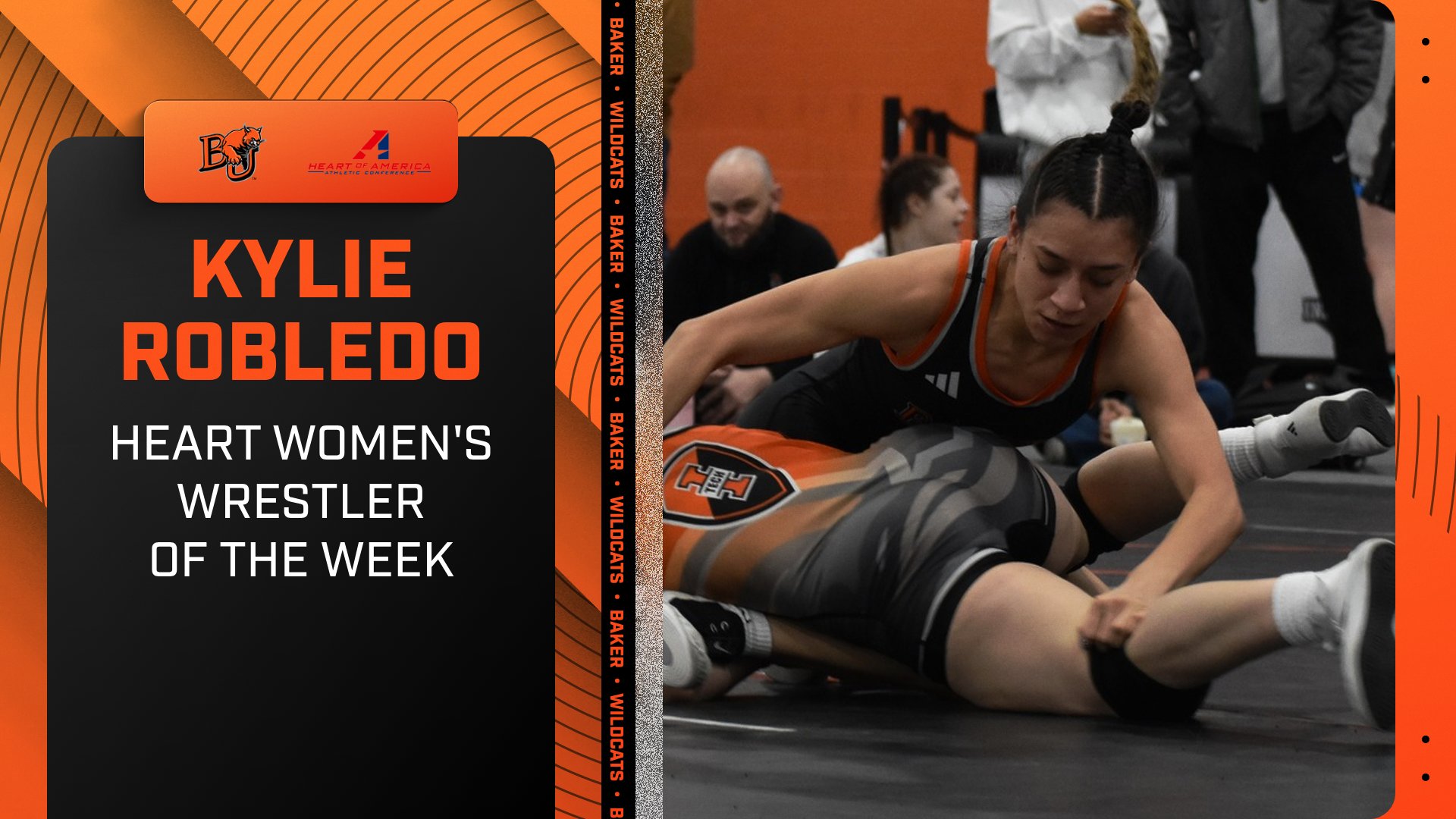 Heart Women's Wrestler of the Week graphic for Kylie Robledo